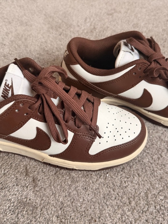 Nike Shoes - Nike White and Brown Low-Top Sneakers